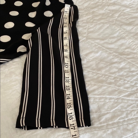 Polka Dot and Stripe Black Dress - Picture 5 of 8